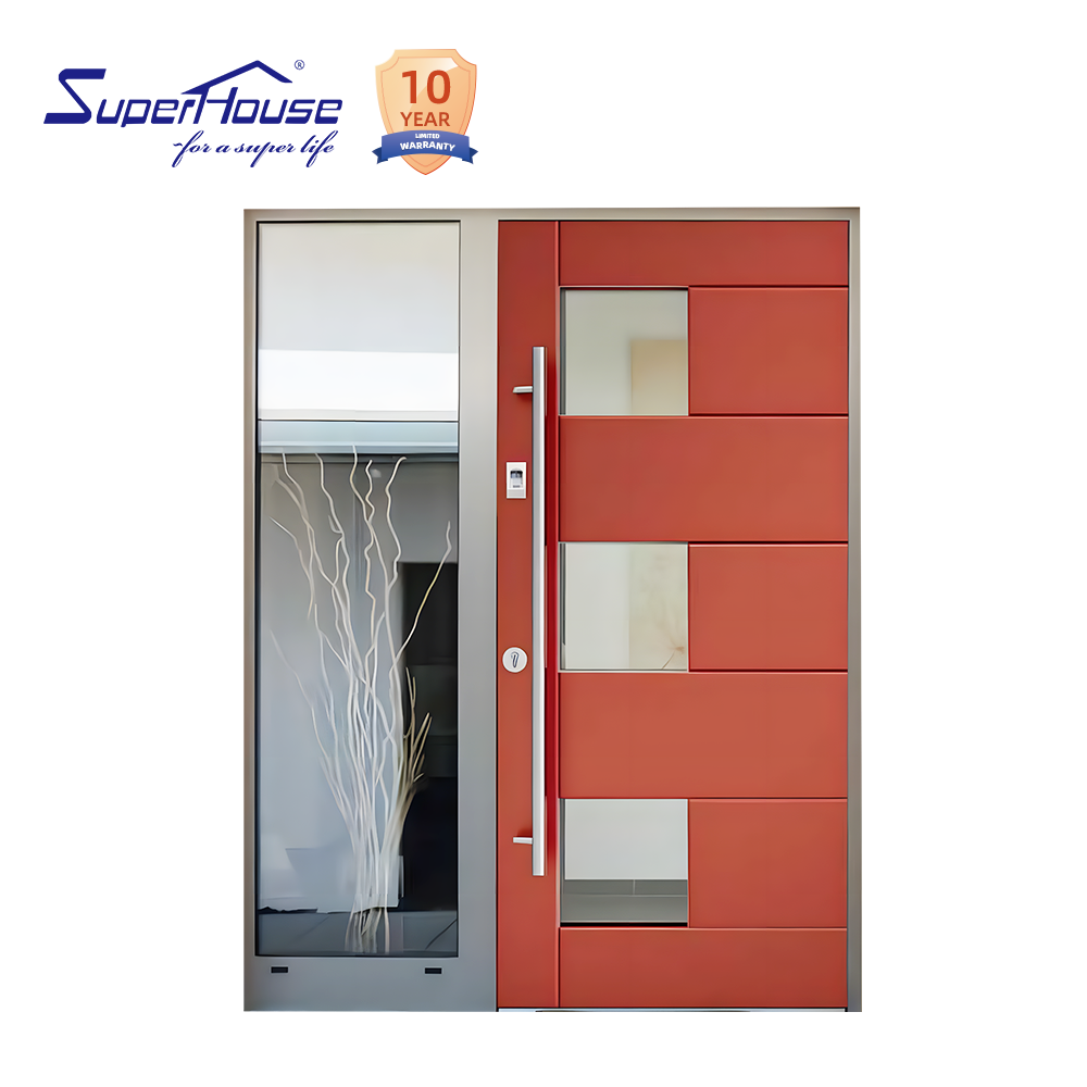 Superhouse Modern Aluminium Entry Door with Glass Chinese Factory Cheap