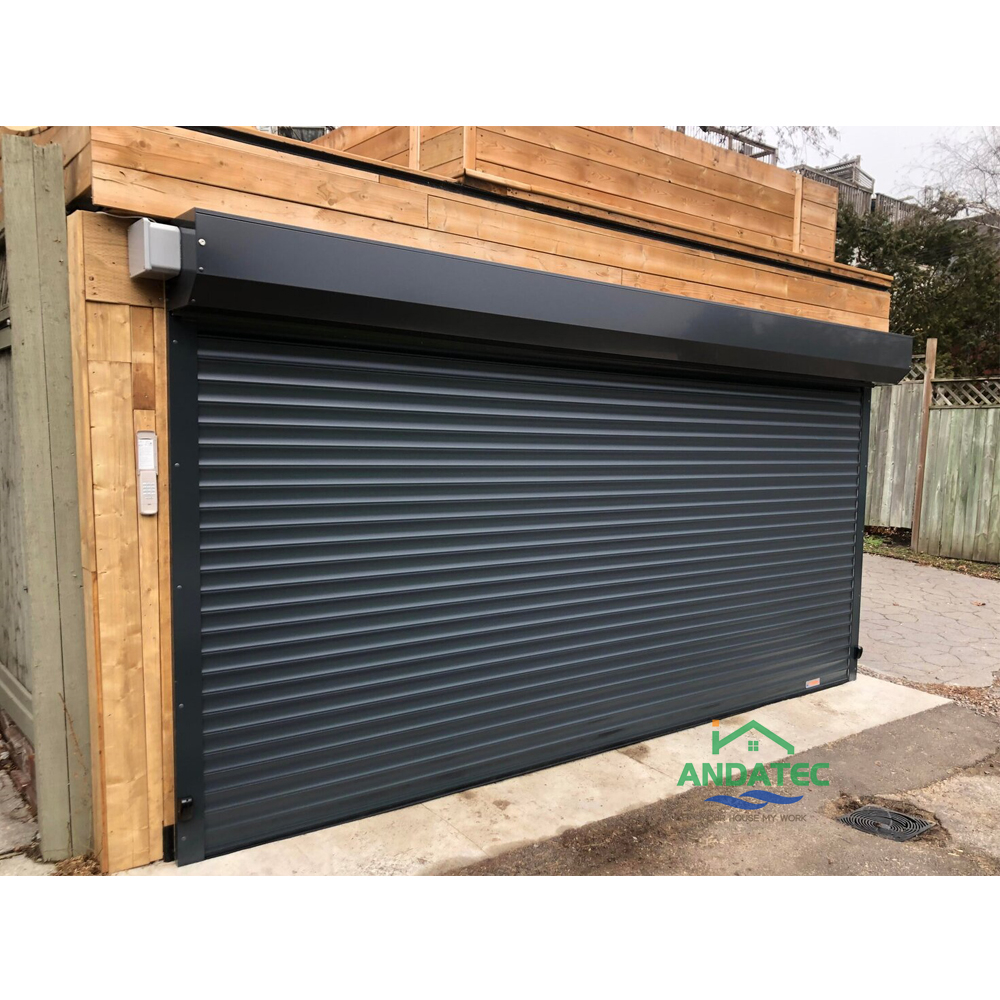 Aluminum Automatic 10x7 Roll up Insulated Garage Tambour Door Kit Roller Shutter