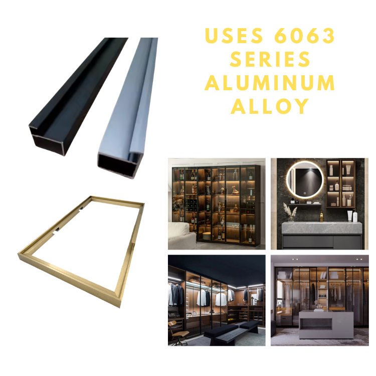 20 Minimalist 6000 Series Alloy Wardrobe Sliding Door Ultra-narrow Glass Frame Light Luxury Swing Door