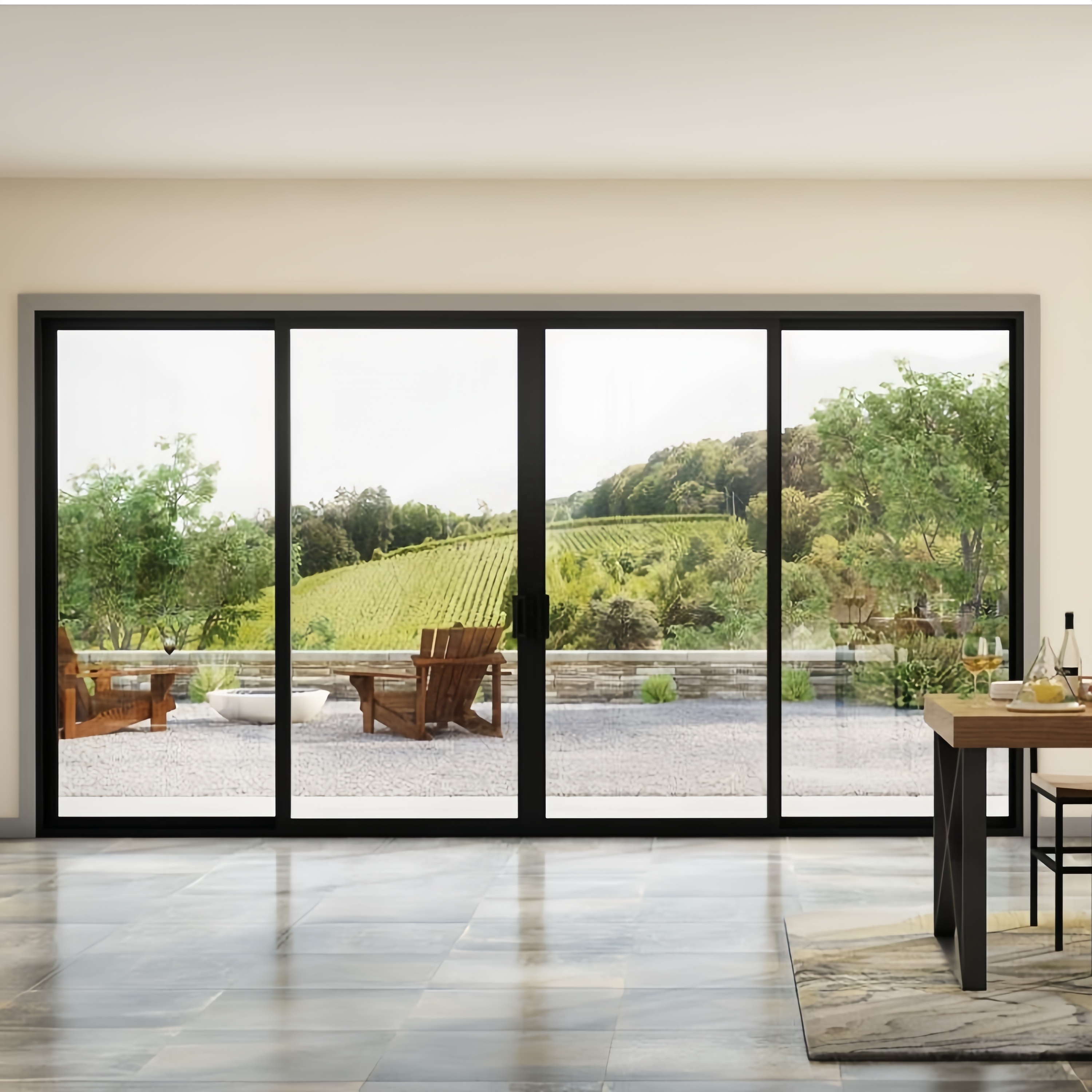 Customized Modern Style Sliding Door For Home Villa Balcony Double Glazed Energy Efficient Aluminum Glass Sliding Door For Sale