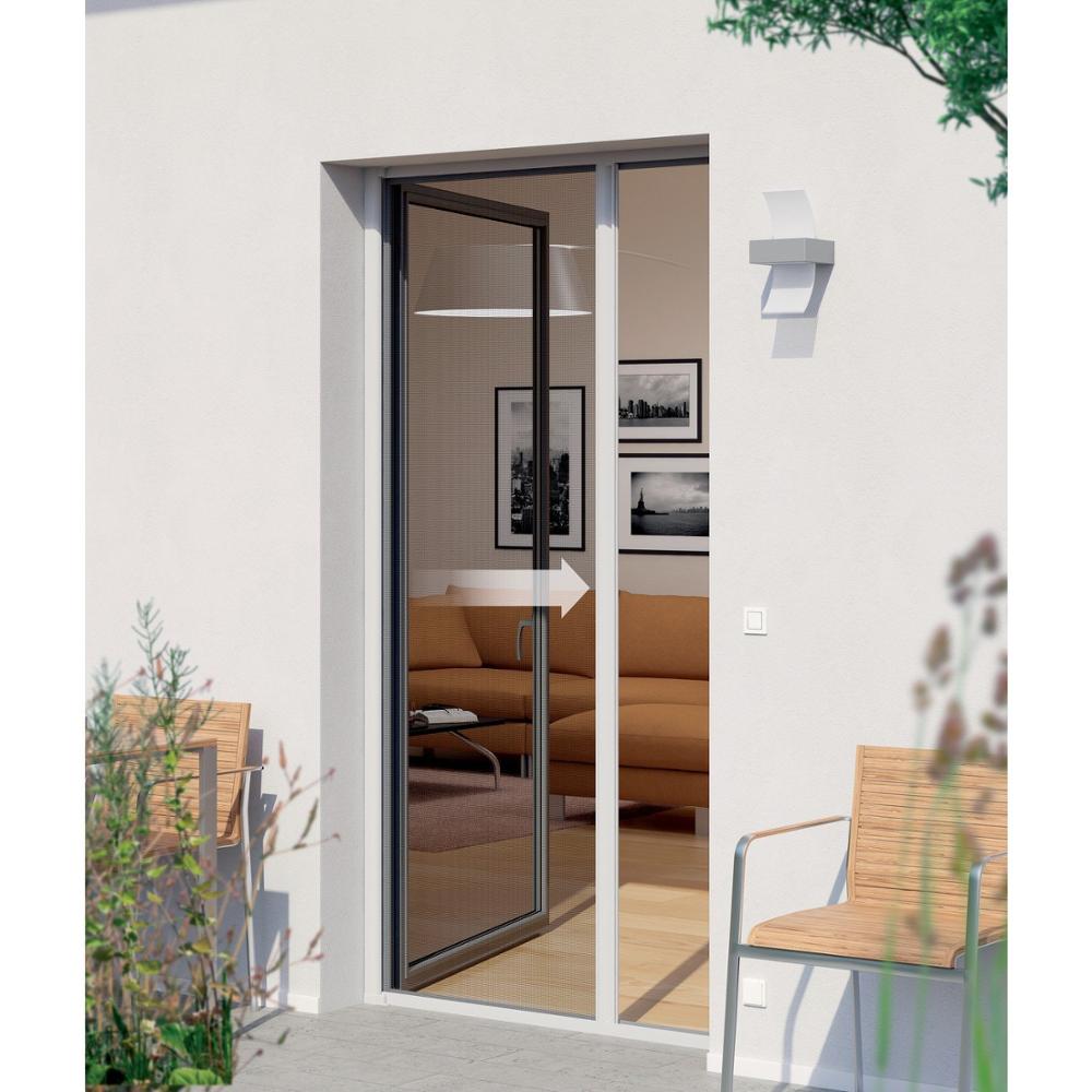 Aluminum Alloy Frame Pleated Mesh Folding Screen Doors Blinds Components Patio Insect Sliding Fly Screen Door