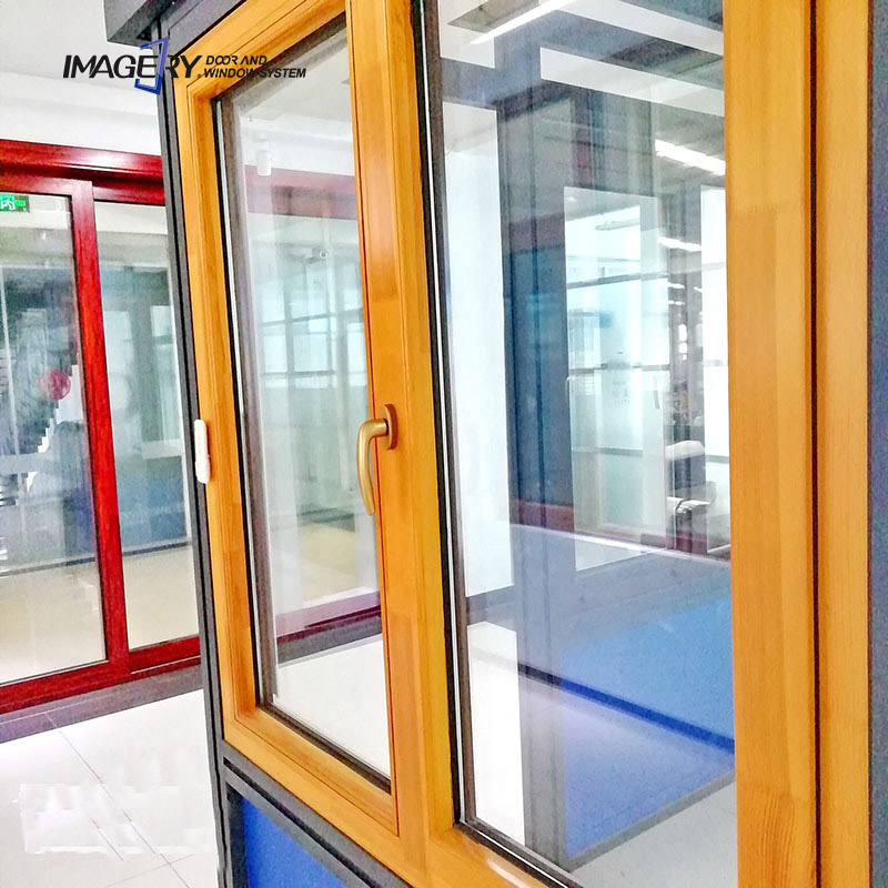 New Design Aluminium Commercial Windows and Doors Tilt and Turn Aluminum-clad Wood Window