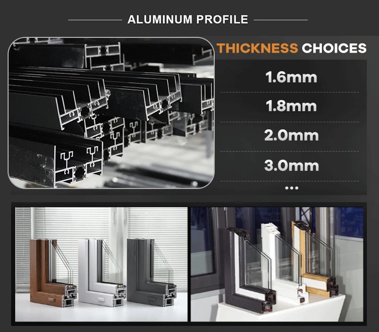 CE Certified Modern Single French Doors Black Power Coated Heat Insulation Aluminium Bedroom French Doors