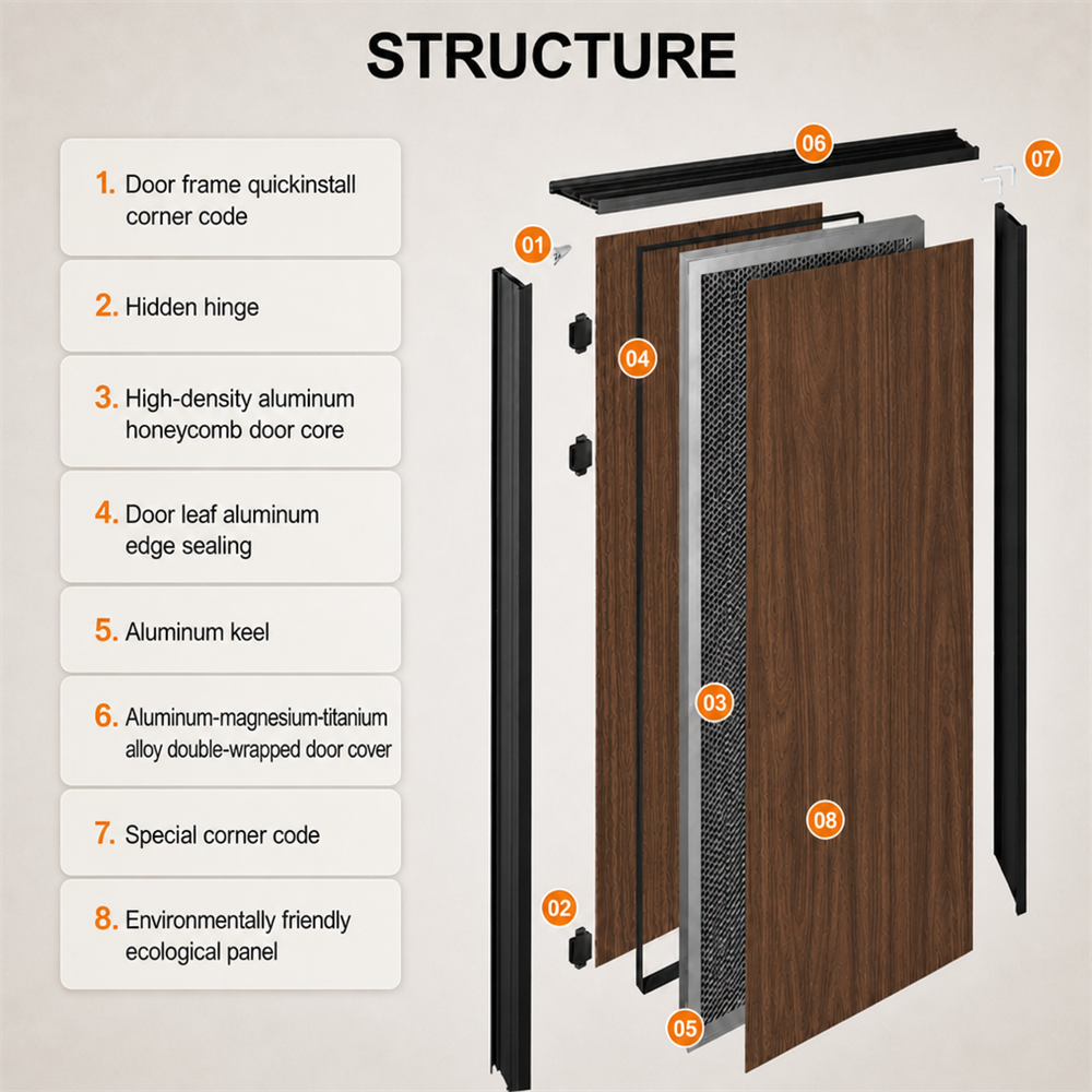 Factory Supply Aluminum Interior Door Aluminum Alloy Door Fire Rated Low Maintenance for Ward Kitchen Hotel Commercial