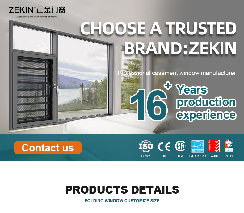 ZEKIN Aluminum Casement Window Display