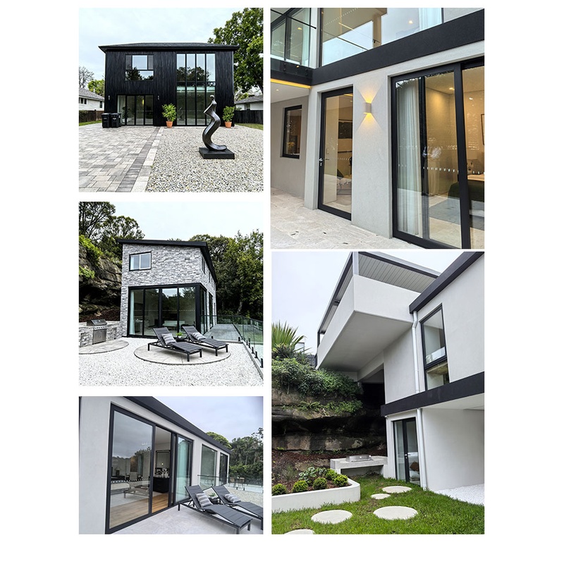 Modern Design Style Aluminum Alloy Heat-Insulated Broken Bridge Vertical Sliding Doors Windows Apartment