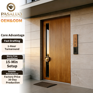 2026 OEM PSL Premium Quality Aluminum Wooden Front Entry Door