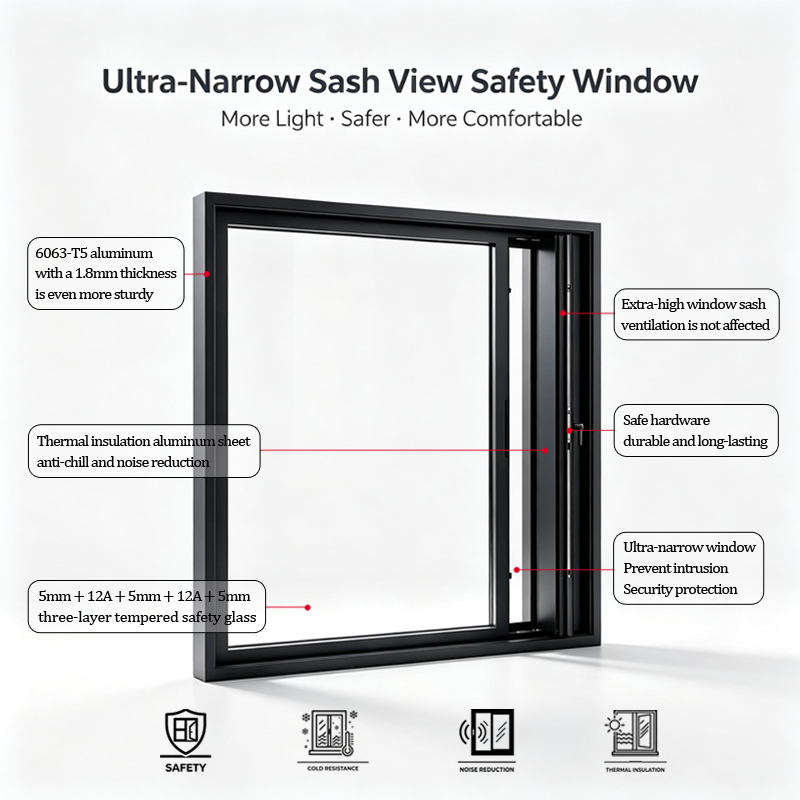 Sealed Frame Custom Design Dust Insect Proof Easy Clean Low Upkeep Aluminum Micro Ventilation Window for Kitchen Bathroom