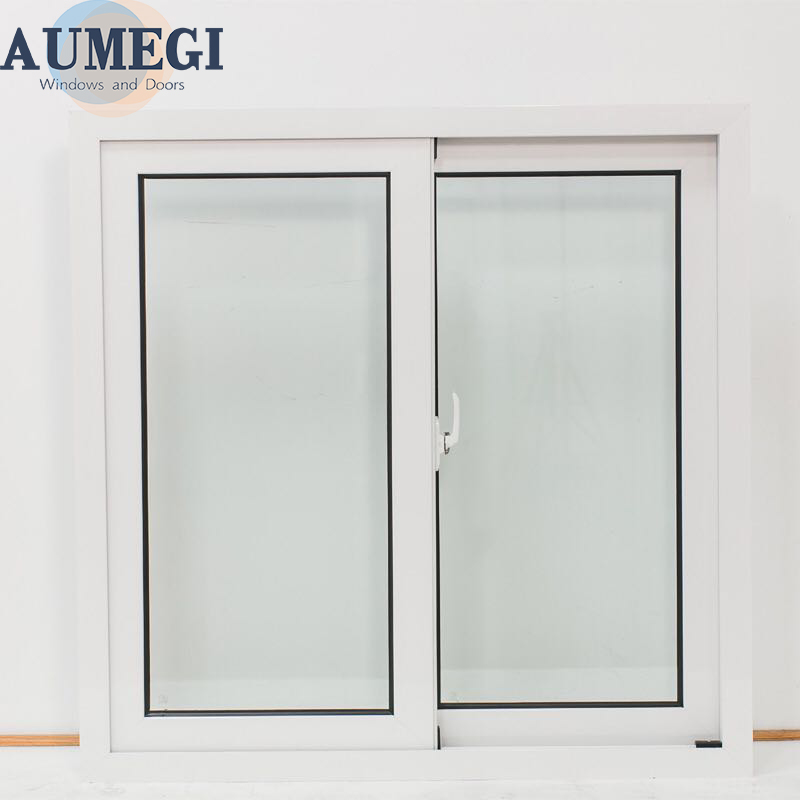 Aumegi Double Glazing Aluminum Glass Sliding Window Green Color Sliding Windows