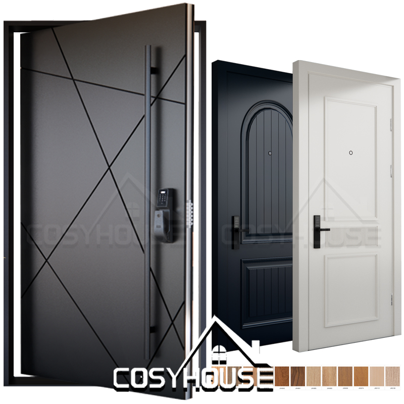Luxury Modern Pivot Front Door Aluminum Exterior Entrance Door for Villa House Custom Design