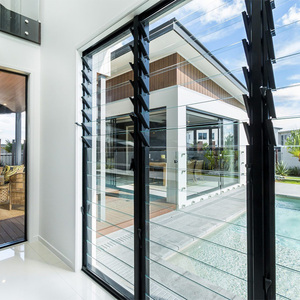 AMJ Manufacturer Price Aluminium Frame Australian Standard Window Prefabricated Designs Louvers Aluminium windows