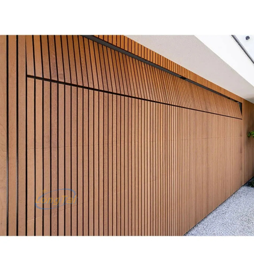 LongTai Aluminum Faux Wood Sectional Garage Door Storm Resistant Seaside Anti Humidity Garage Door