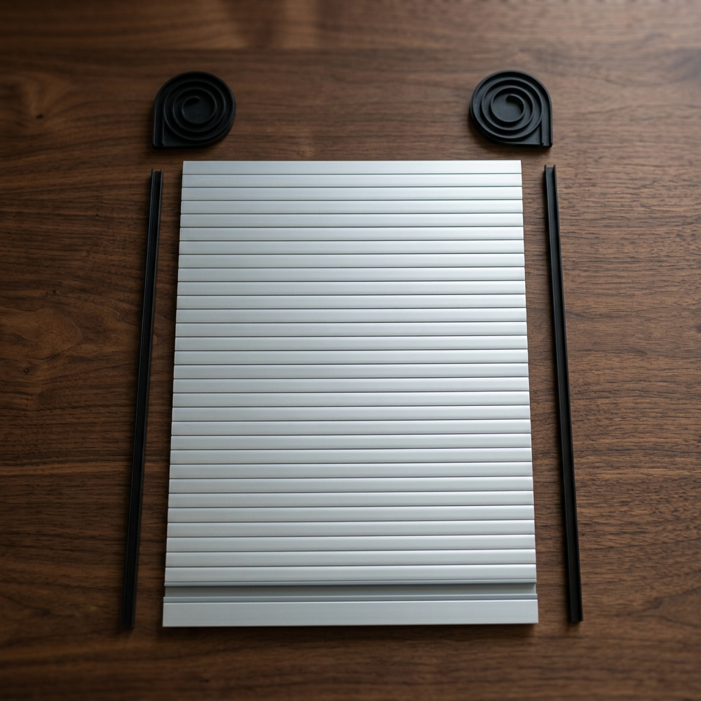 Tambour Door Kit Self Build Saver Silver Black White 650SL by 500SR Includes Slats Track Spirals &amp; Fixings