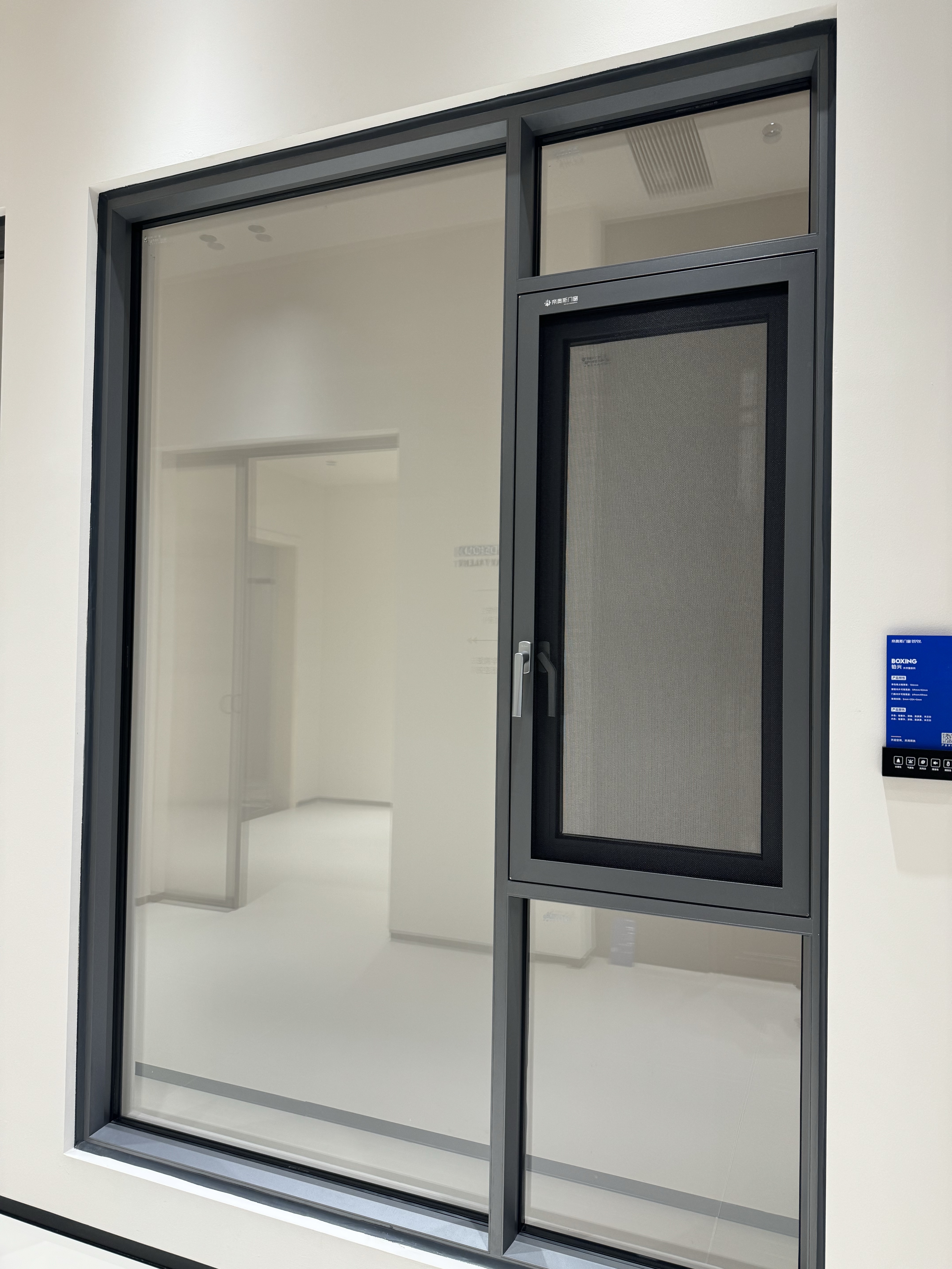 Hihaus Aluminum Profile Double Glazed Tempered Glass Casement Window With Fixed Panel