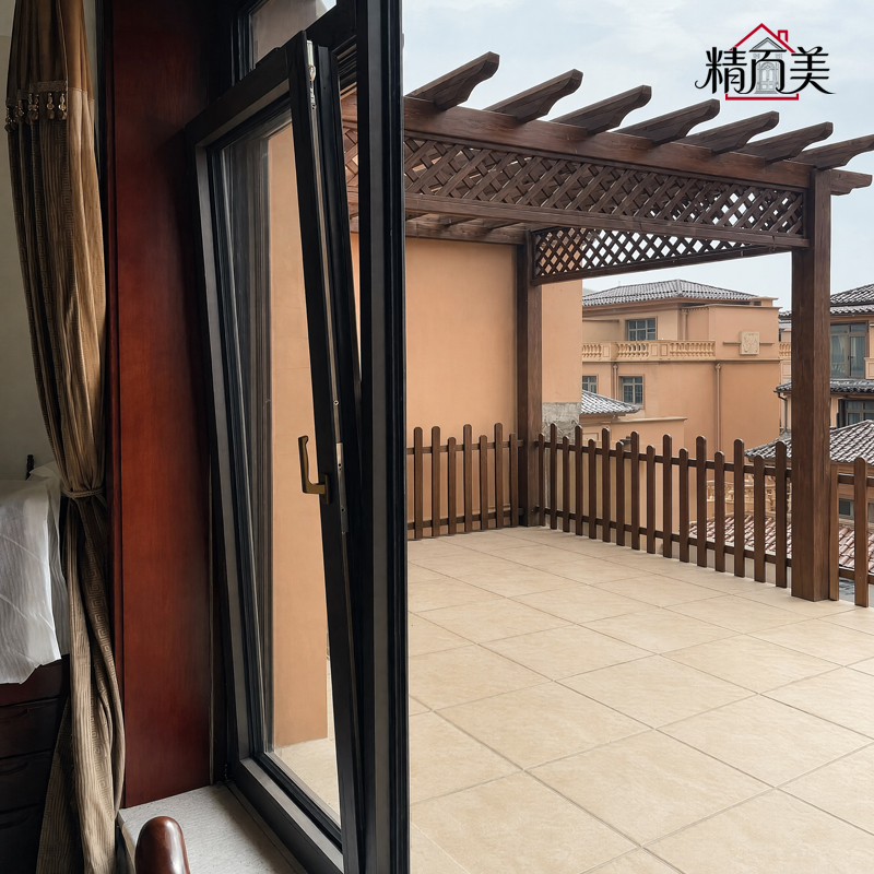 Flat Opening Top Opening Two Ways to Open No Exterior Handle Matt Black Slim Profile Aluminium Casement Window