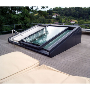Custom Skylight Window Roof windows Skylights Aluminum Alloy Translation Sliding Roof Skylight For The Villa
