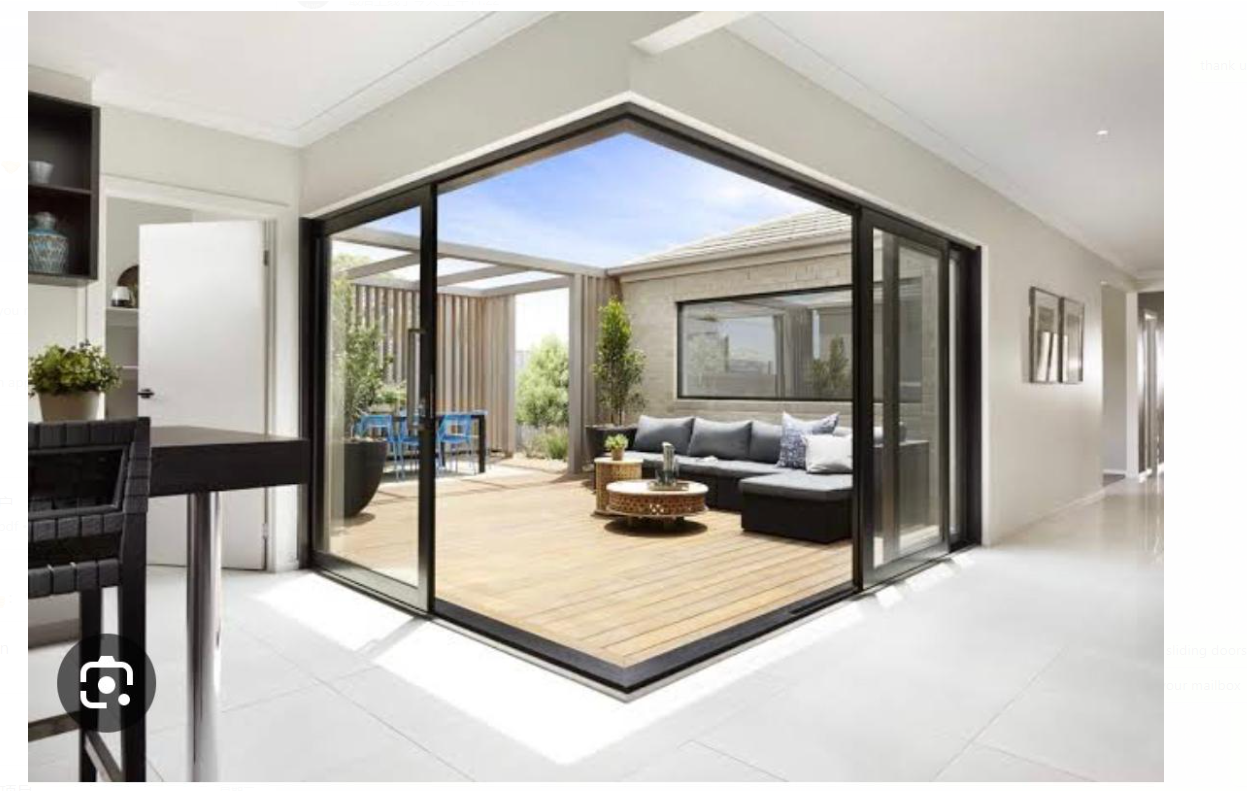 Aluminum Profile clear Double Glass Aluminum Profile Handle Door Lock One Tempered Glass Sliding Doors with Flyscreen