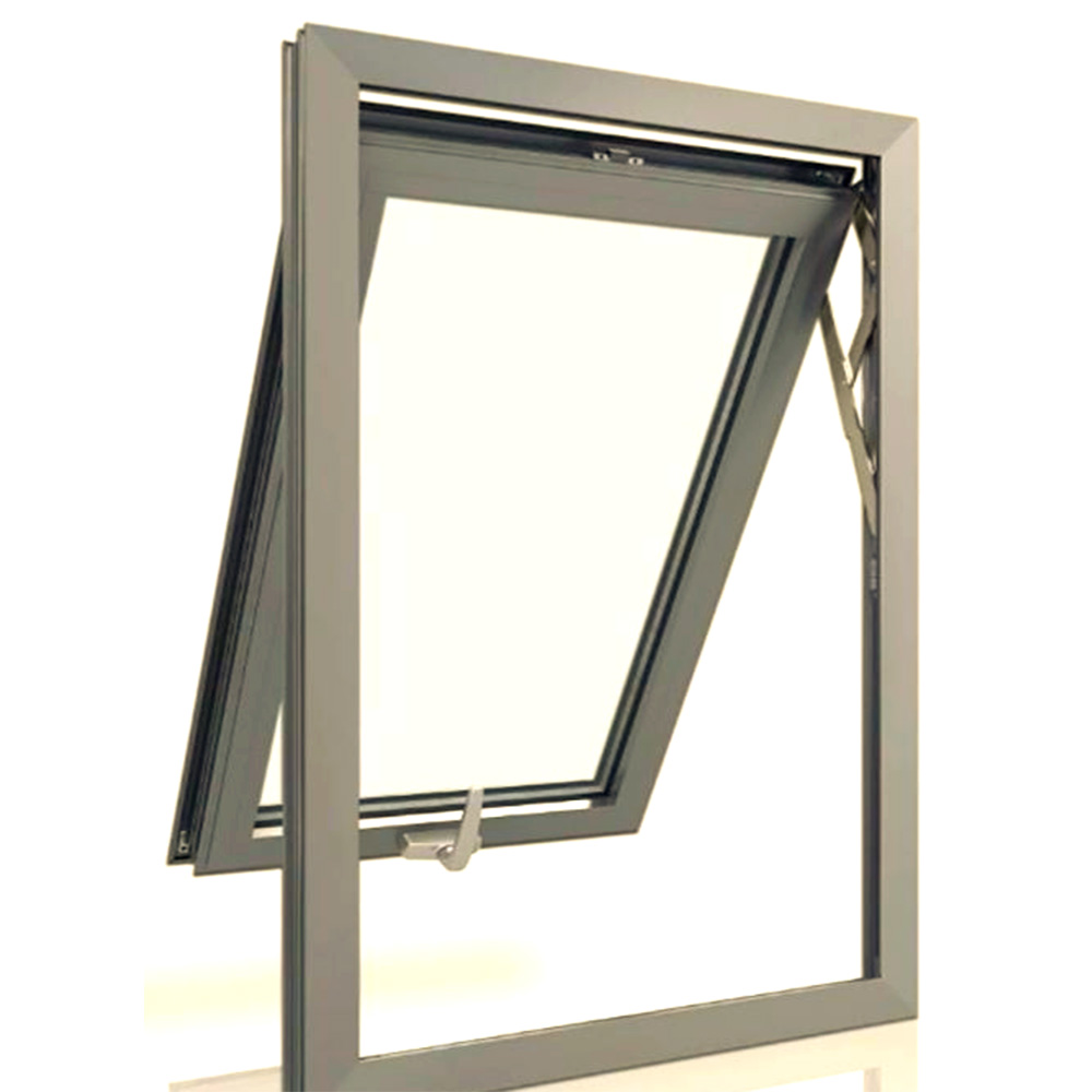 Lukliving Modern Vertical Louver Residential Energy Efficient American Aluminum Window Casement Hopper Top Hinged Awning Window
