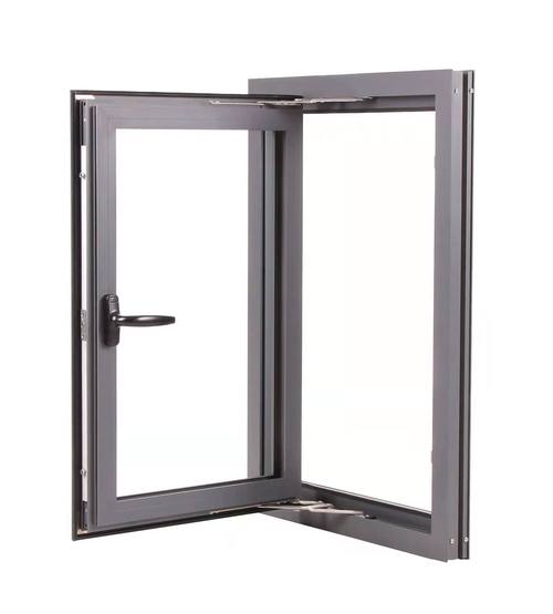 Aluminum Alloy Swing Frame Heat Insulating Casement Window with Double-Glazed Glass Modern Design for Villa & Basement Use