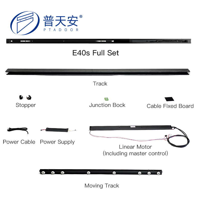 Aluminum Doors Interior Automatic Magnetic Glass Sliding Doors Operator System for Office Glass Partition Room