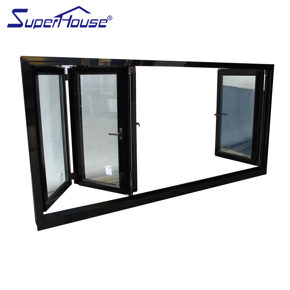 Soundproof Curtain Folding Window and Door Terrace Glazing Aluminum windows and Doors Balcony Large Glass Window for Balcony