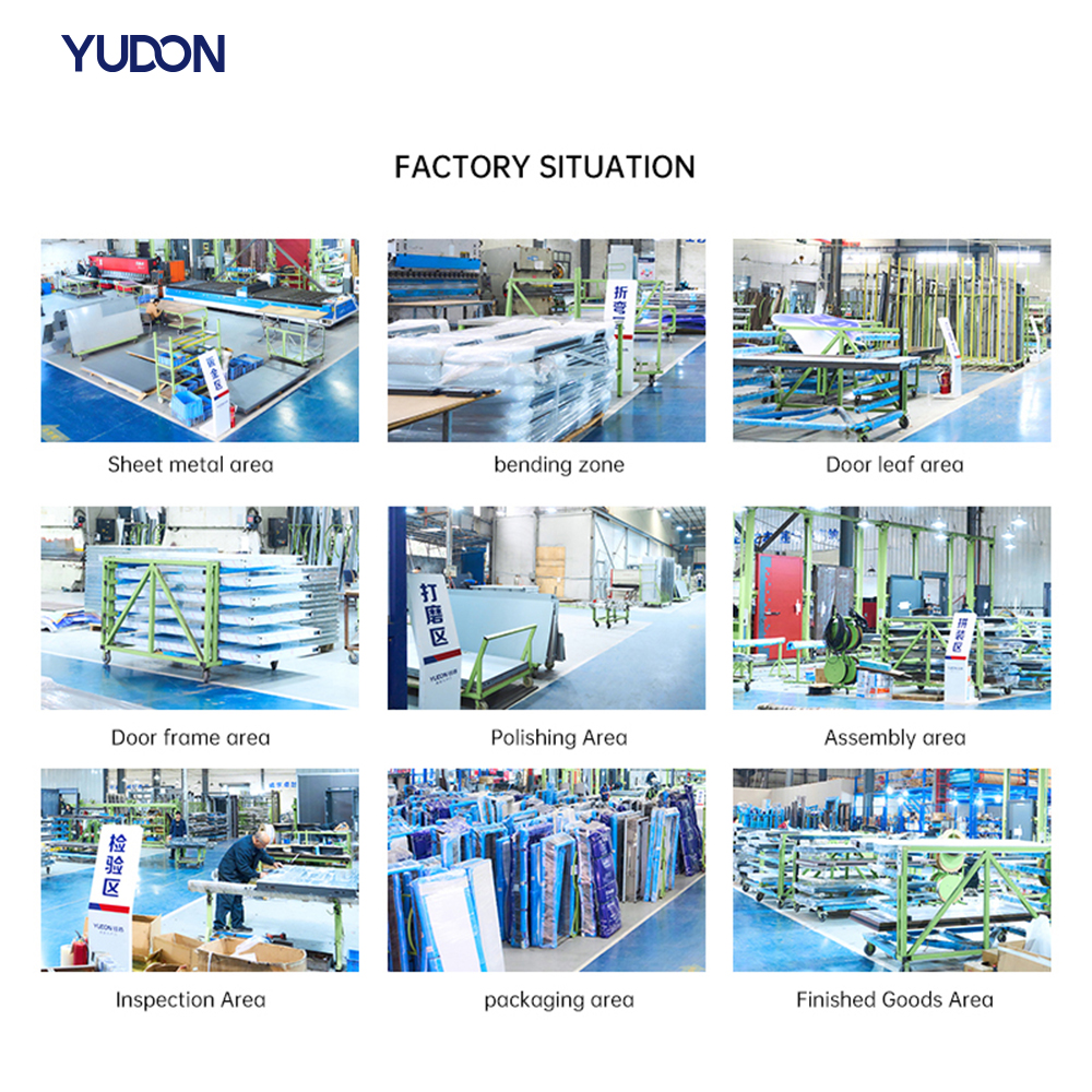 YUDON DOOR Aluminum Garden Door Entry Door Main Entrance Door Smart Lock Ready with Glass Insert Anti Rust Custom Logo Available