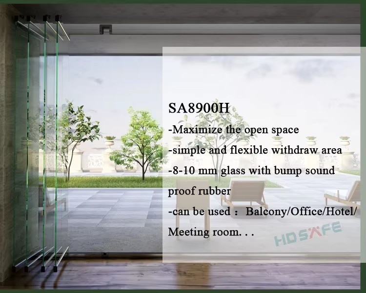 Panoramic Aluminum Bifold Door Modern Folding Glass Door For Villa Patio House Exterior Design Energy Efficient OEM