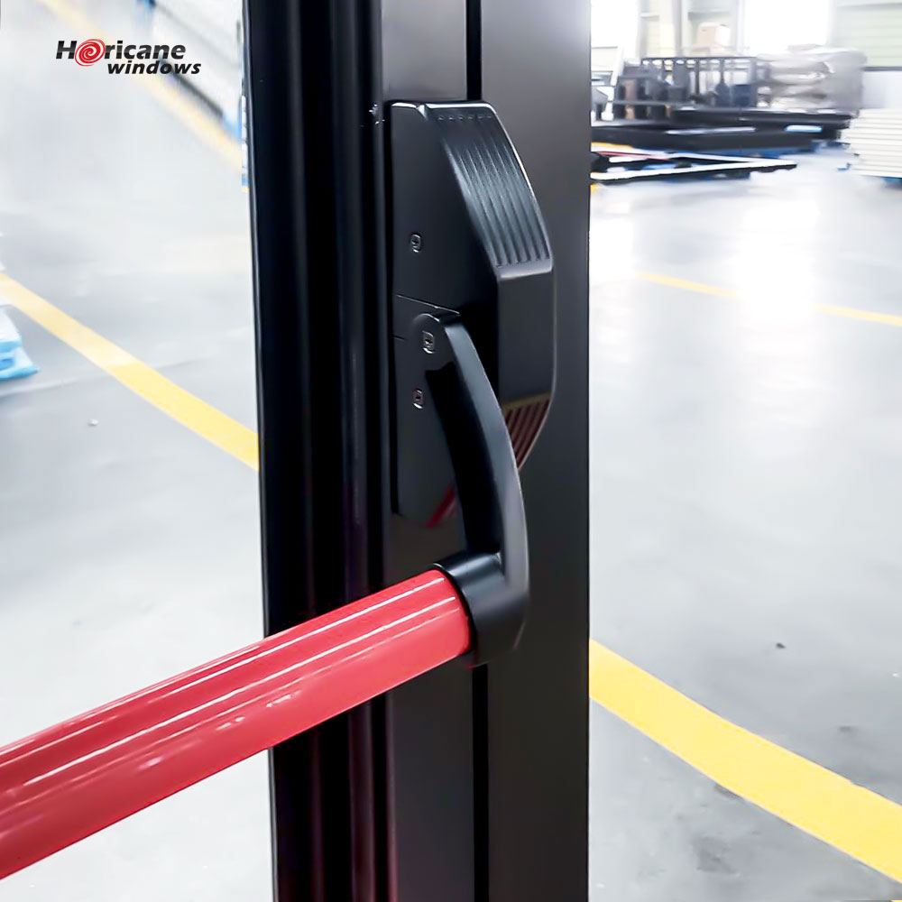 NOA Commercial Door Safety Quick Escape Door Push Glass Aluminium Storefront Exterior Doors
