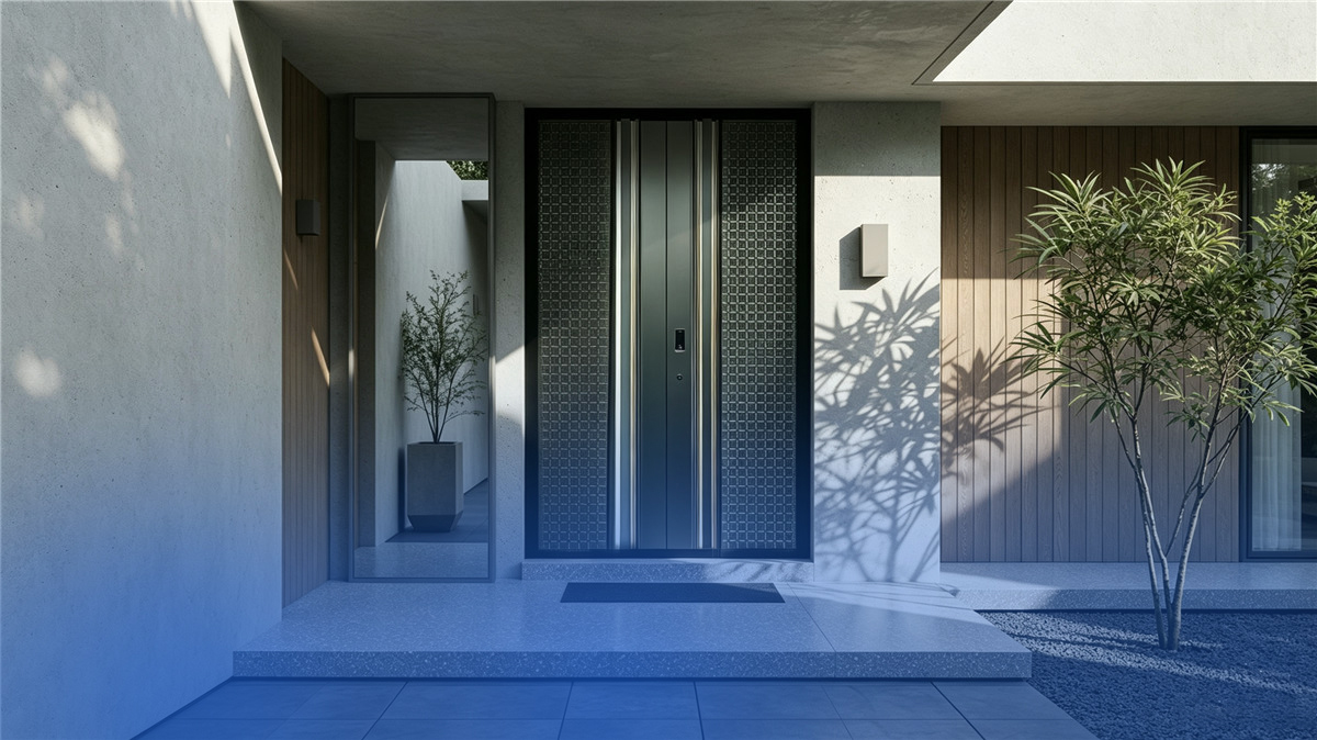Luxury cast aluminium soundproof entry door with solid core
