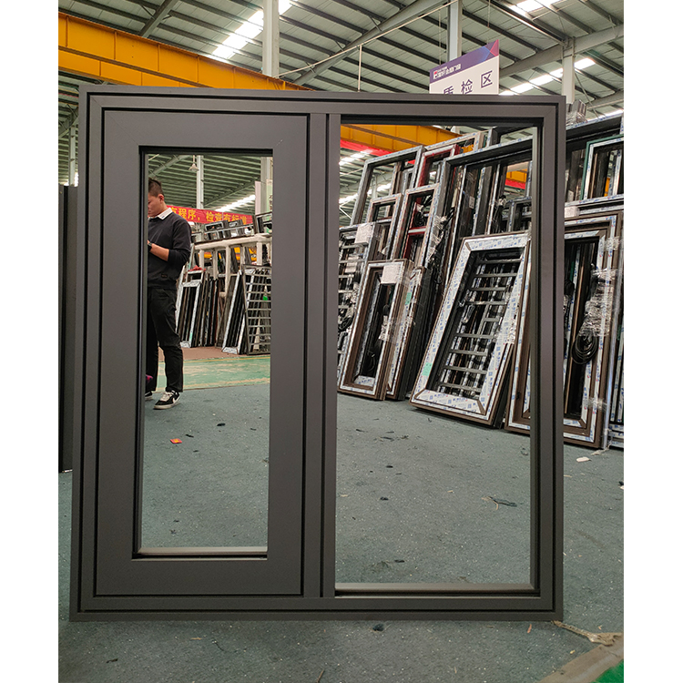 Custom Swing Window Thermal Break Double Glazing Water Proof French Aluminum Casement Window With Mosquito Net