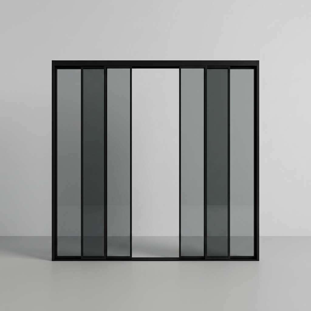Direct Factory Slimline Aluminum Glass Door and Laundry Room Partition with Soft-close System
