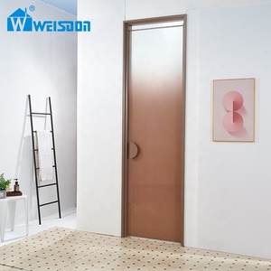 SGCC Hotel Matte Black Bronze Coffee Brown Aluminum Alloy 4mm+4mm Laminated Safety Tempered Glass Framed Pivot Shower Door