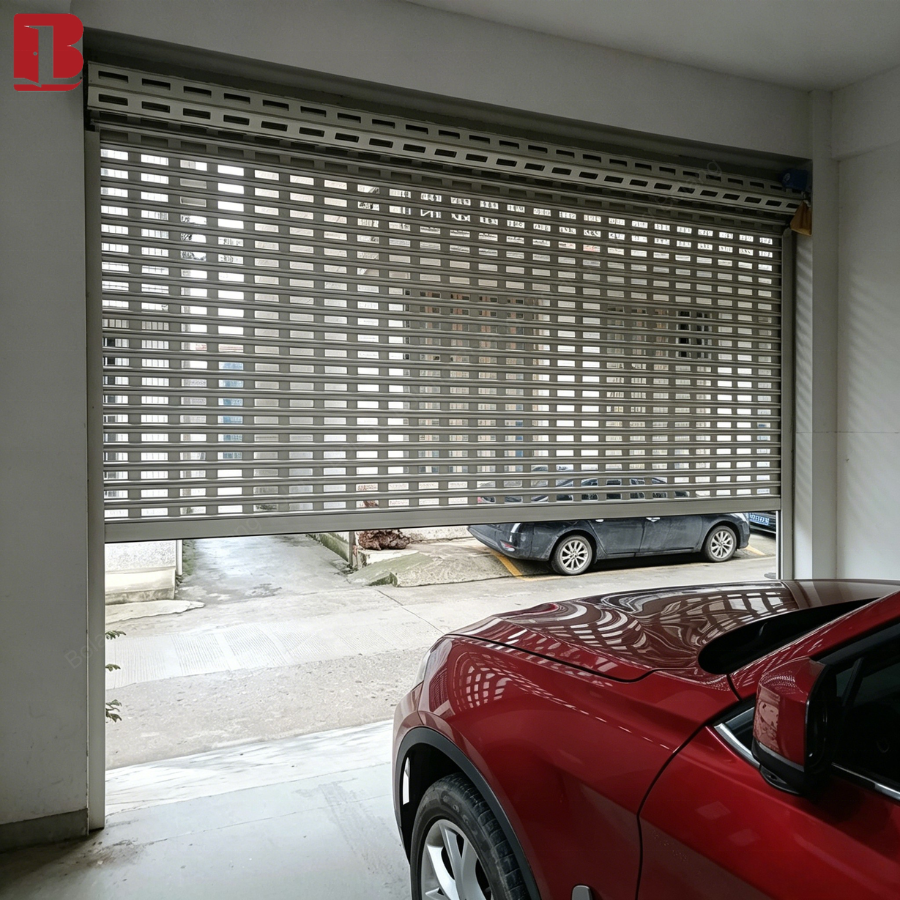 Bolang Aluminum Alloy Grill Roller Shutter Door Hollowed-out Remote Control Breathable Anti-theft Security Corrosion Resistant