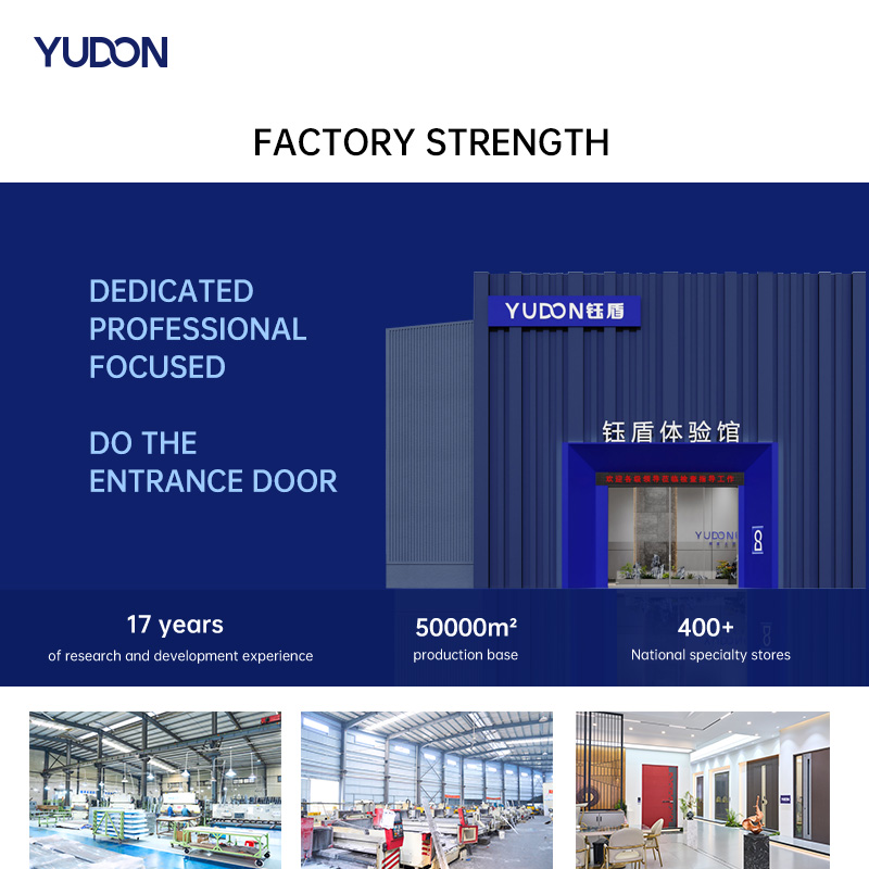 YUDON DOOR Aluminum Garden Door Entry Door Main Entrance Door Smart Lock Ready with Glass Insert Anti Rust Custom Logo Available