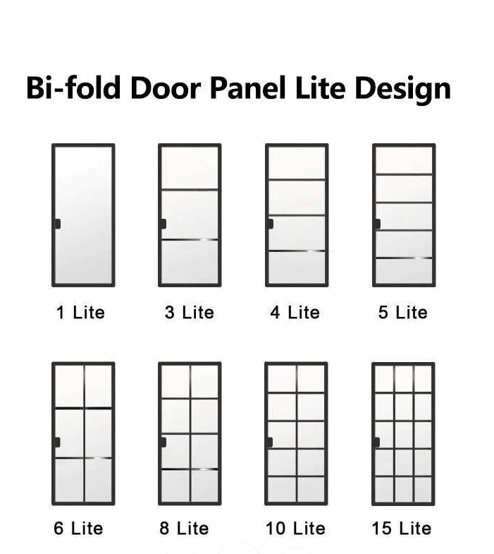 Eloyd Hot Sale Folding Accordion Steel Glass Door Sliding Aluminum Mosquito Net for Bathroom with Sound Insulation