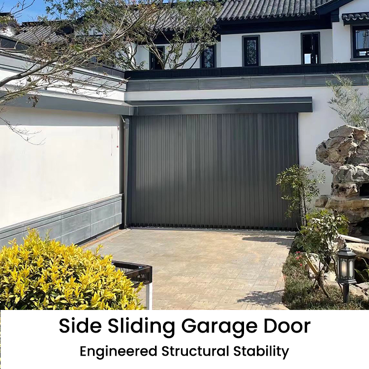 Hot Selling Quality Brown Durable Aluminum Alloy Corrosion Resistant Easy Clean Side Sliding Garage Door for Residential