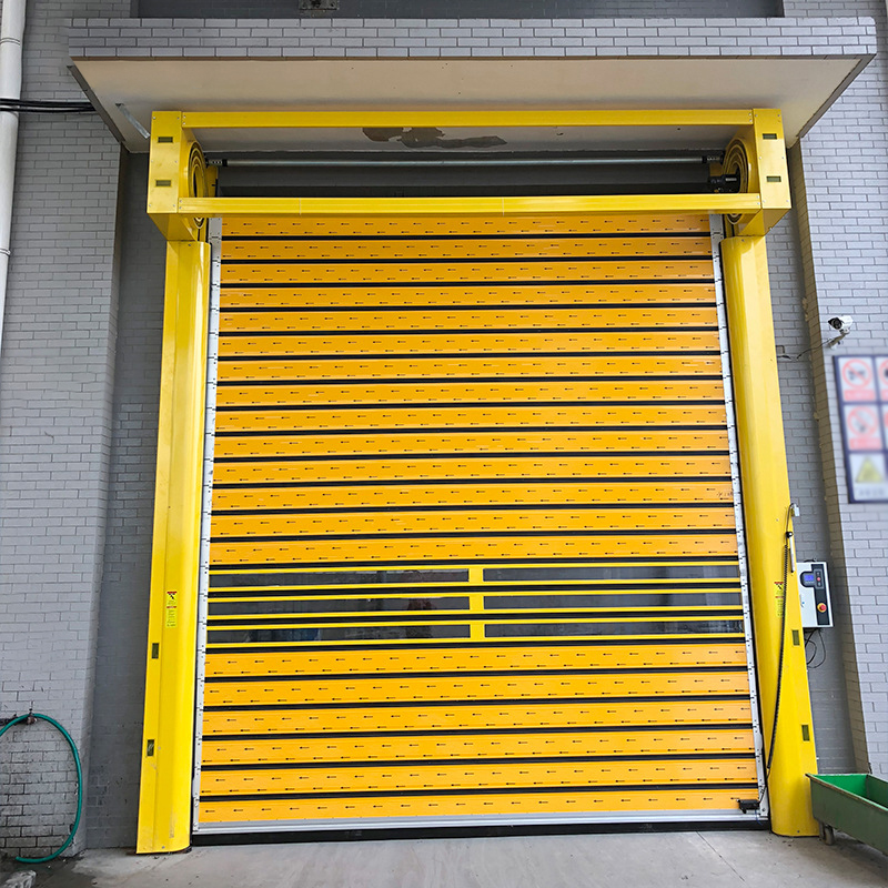 High-Speed Automatic Aluminum Alloy Grill Shutter Postmodern Design Industrial Roll-Up Hard Panel Door Leisure Facilities