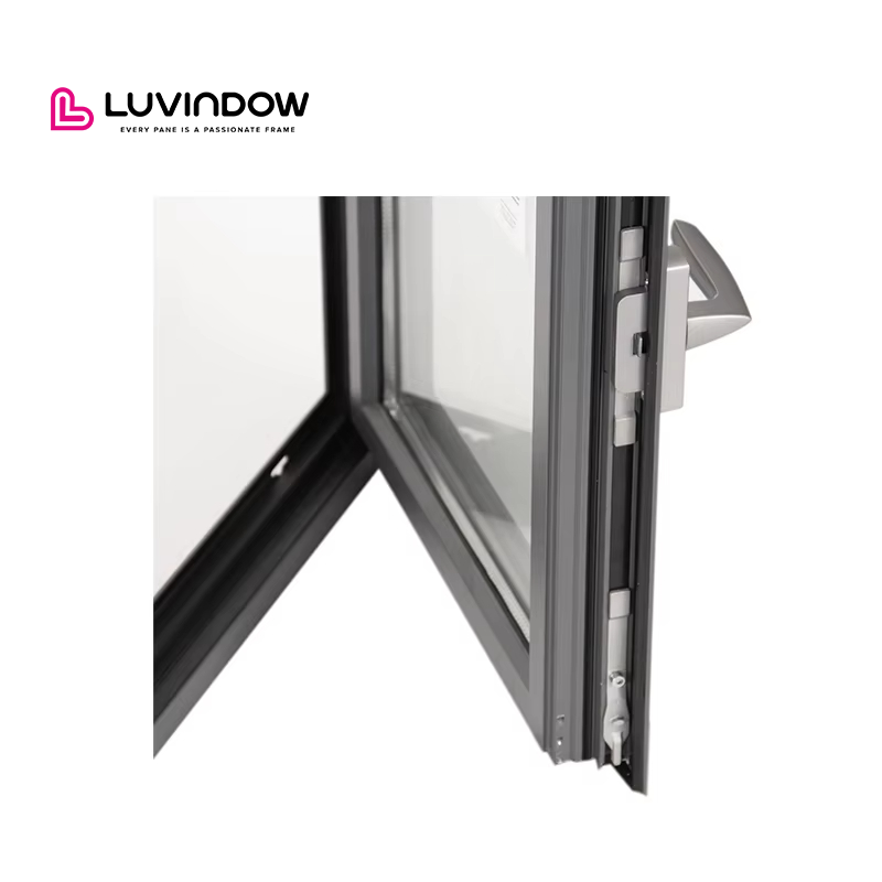 Modern Designed Two-Way Open Aluminum Profile Tilt Turn Casement Glass Window For Hotels Aluminum Alloy Frame Horizontal Opening