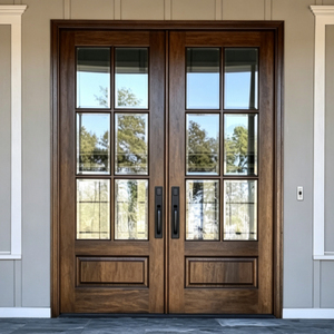 Modern Luxury Aluminum Clad Wood Casement Entry Door Solid Timber