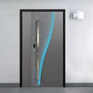 High-End Modern Villa Anti-Theft Entry Door Custom Factory Security Armored Steel Single Double Exterior Front Entrance Door