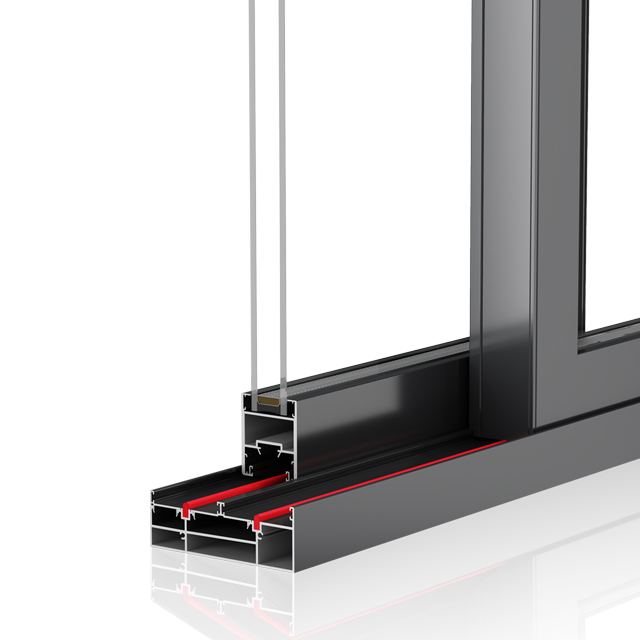 Stable Double Glass Soundproof Windproof Aluminium Heavy Duty Exterior Sliding Door