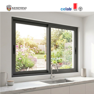 Hurricane Impact CE Rated Double Glazed Modern Aluminum Sliding Windows for Coastal Houses