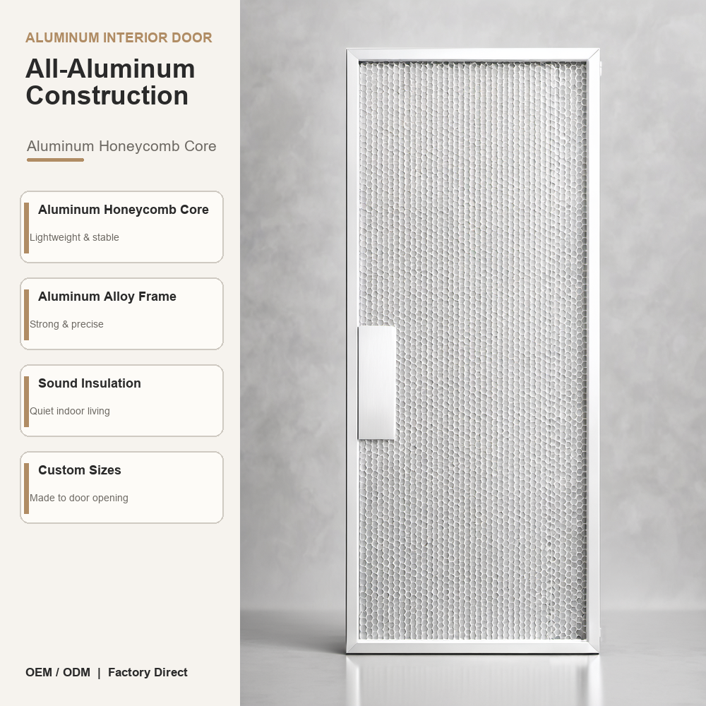 Factory Supply Aluminum Interior Door Aluminum Alloy Door Fire Rated Low Maintenance for Ward Kitchen Hotel Commercial