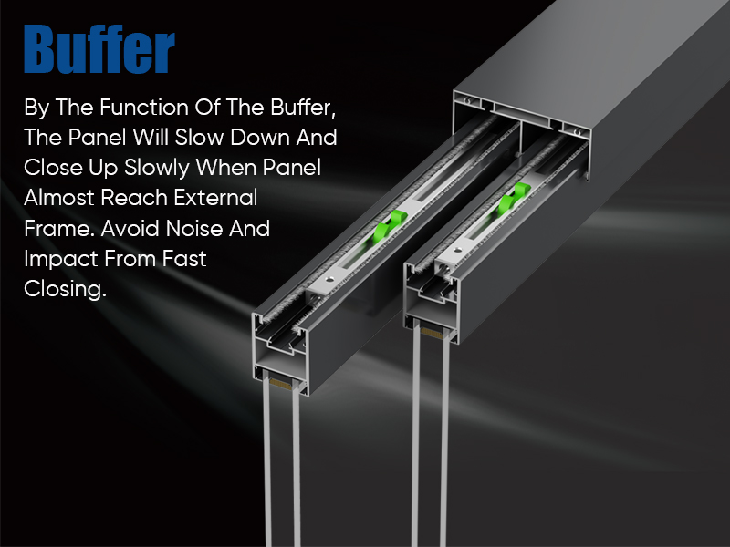 Stable Double Glass Soundproof Windproof Aluminium Heavy Duty Exterior Sliding Door