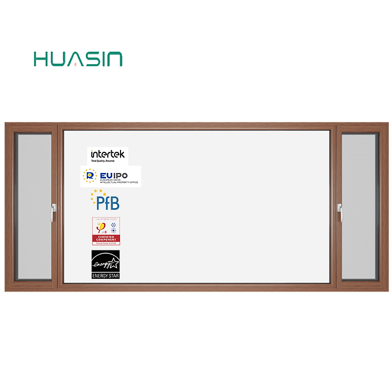 Huasin Factory Direct USA Standard 2026 Custom Factory Energy Efficient Aluminum Clad Inward-opening Doors and windows