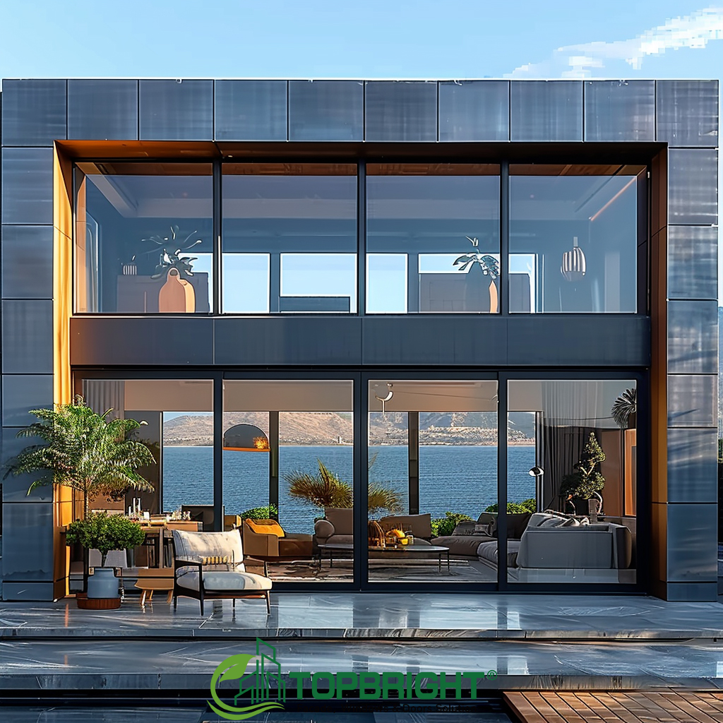 Minimalism Series Window Ultra Double Glass Aluminum Alloy Fixed Slimline Window Floor to Ceiling Windows