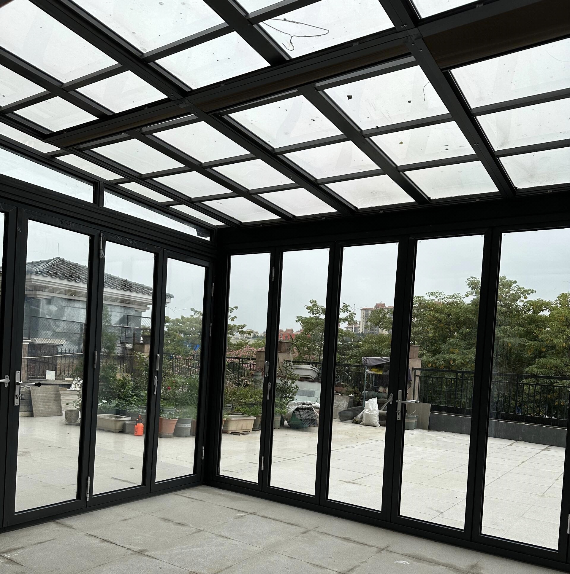 Hot Sale Modern Hotel Balcony Waterproof Aluminum Folding Glass Patio Doors