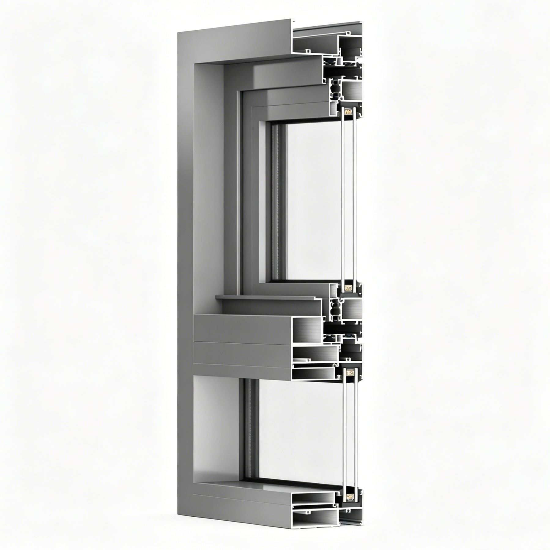 AS2047 Australian Standard Thermal Break Aluminum Profile and Double Glazed Glass Hand-operated Outward Swing Casement Windows