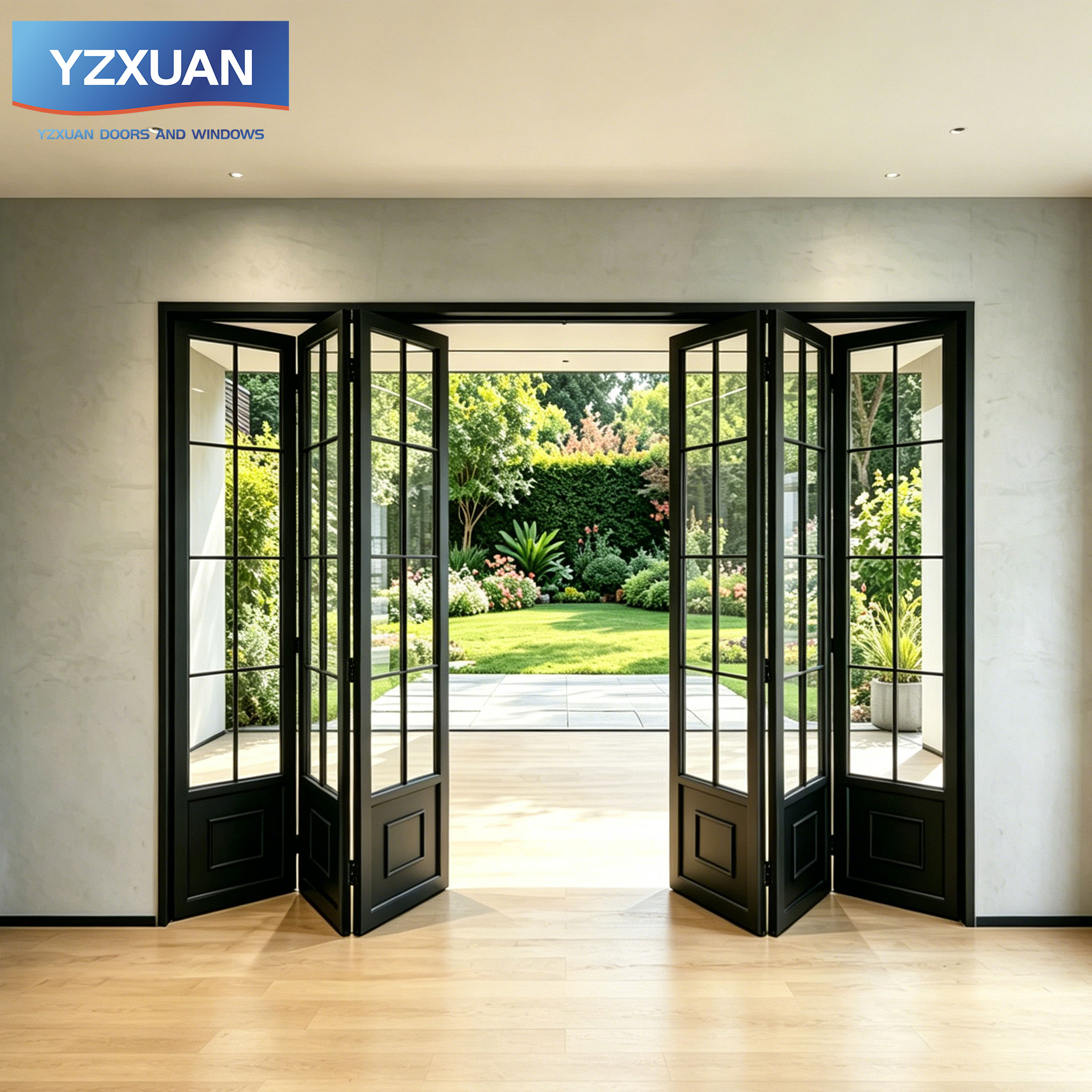 Luxury Retro Style Aluminum Folding Glass Door French Heritage Villa Garden House Interior Partition Kitchen