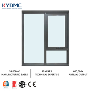 Custom NFRC American Contractor Double Glazed Aluminium Alloy Glass Windows Houses Waterproof Black Frame Awning Window